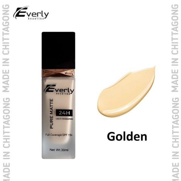 Everly Beauties Pure Matte Full Coverage Foundation - Golden
