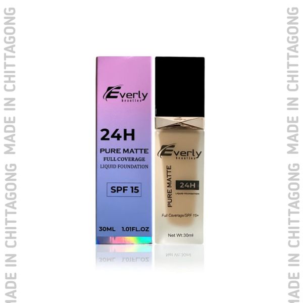 Everly Beauties Pure Matte Full Coverage Foundation - Medium Beige