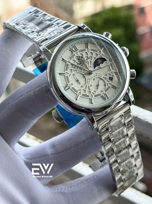 PATEK SPIDER CHAIN FULL WHITE DIAL