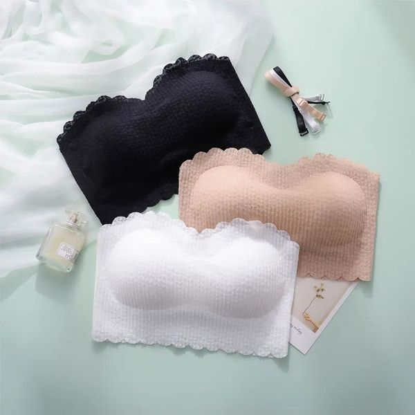 Strapless Tube Tops Women's Underwear without strap with strap Female Crop Top Invisible Strapless Bra Tops Beauty Back Anti-slip Bra