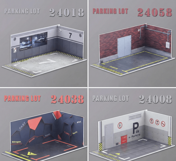 1:24 3-Piece PVC Garage Display Base Diorama (16 Variants)