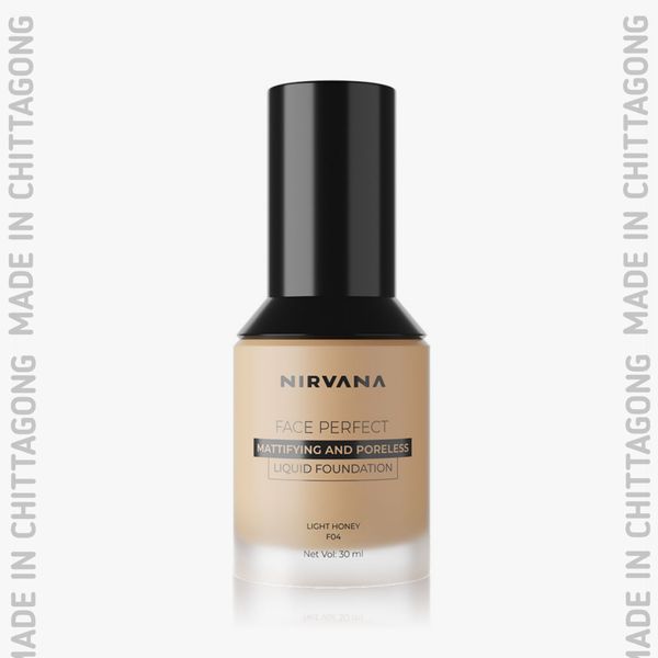 NIRVANA FACE PERFECT LIQUID FOUNDATION – LIGHT HONEY F04