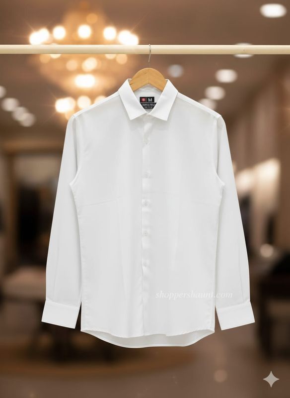 Micro stitch shirt- White (Premium)