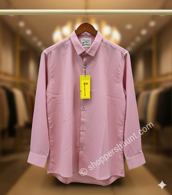 Solid formal shirt for men (pink)
