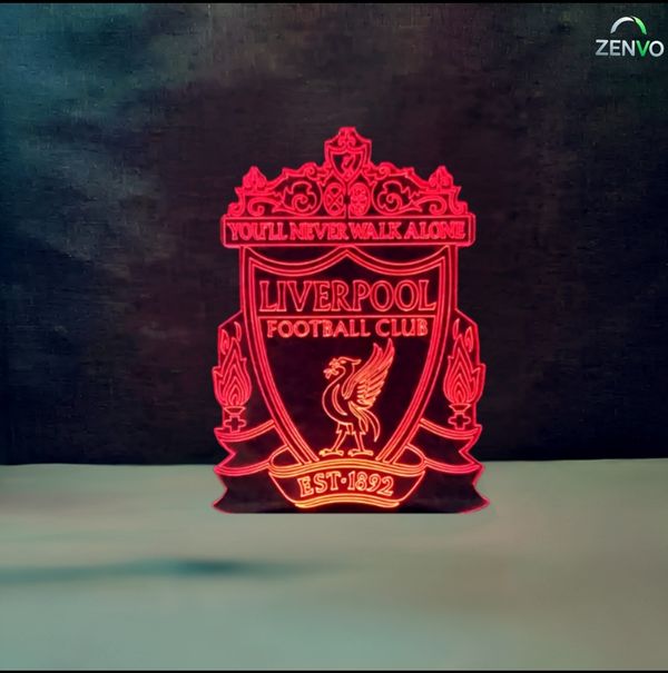 GearUP Acrylic Multicolor Night Lamp (Only Acrylic) Liverpool F.C