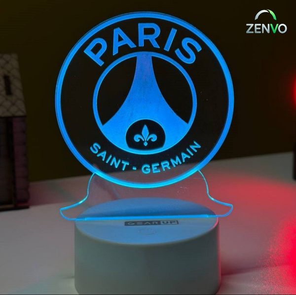 GearUP Acrylic Multicolor Night Lamp (PSG Logo)