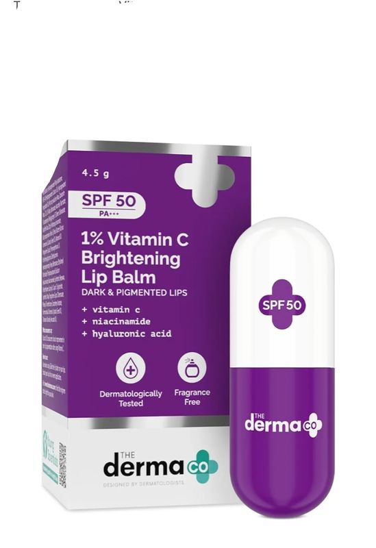 The Derma Co 1% Vitamin C Brightening Lip Balm SPF50 -(4.5g)