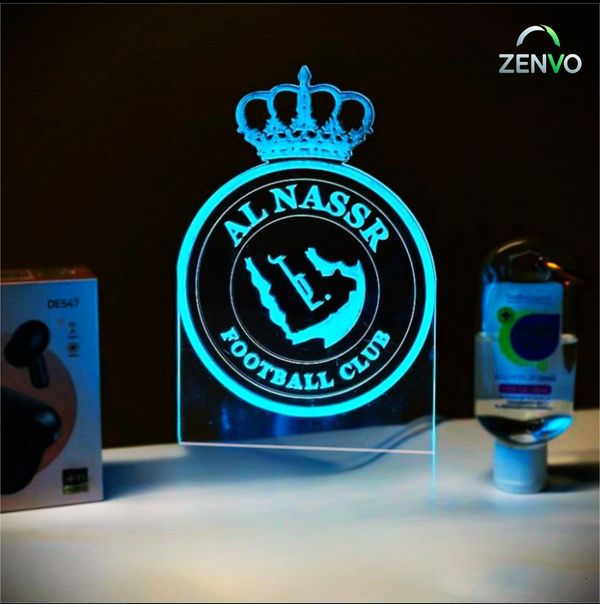 GearUP Acrylic Multicolor Night Lamp (Only Acrylic) Al-Nassr FC