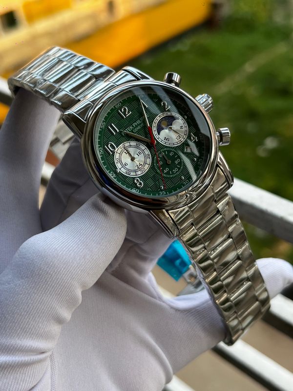 Patek Chrono Chain Green Dial