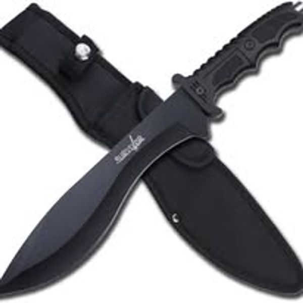 15" SURVIVOR TACTICAL HUNTING MACHETE SURVIVAL KNIFE w/ SHEATH Fixed Blade