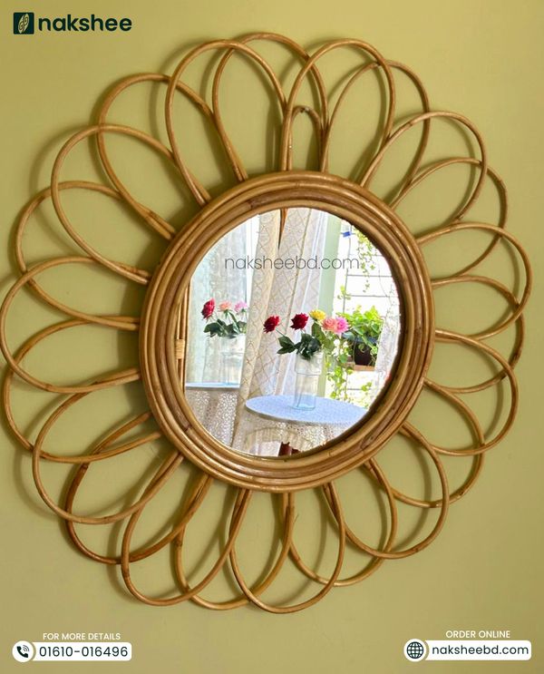 Rattan Frame Mirror 23/23' size RM02