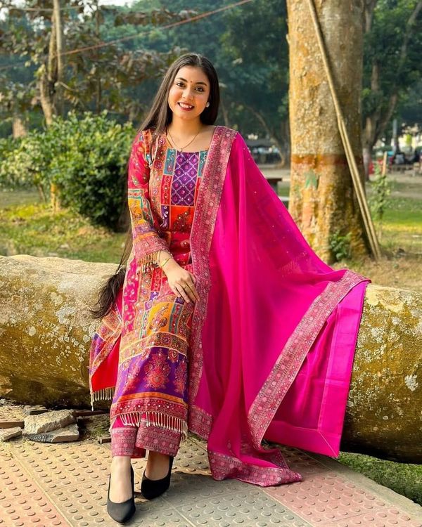 Georgette Readymade Three Piece - Image 3