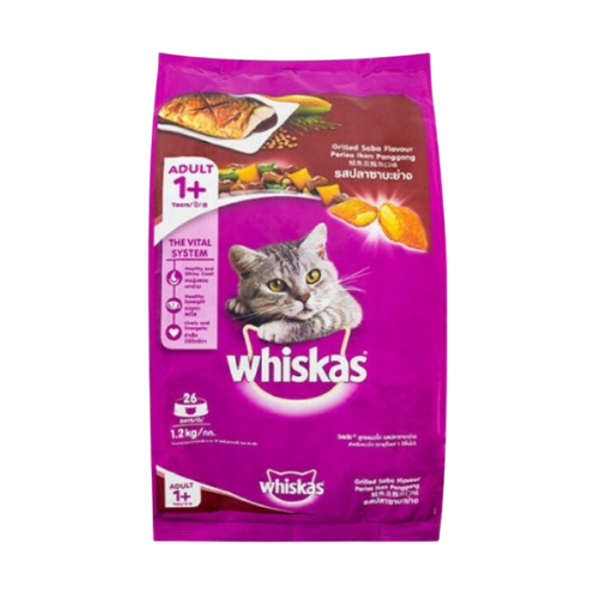 Whiskas Adult Dry Cat Food Grilled Saba Flavor