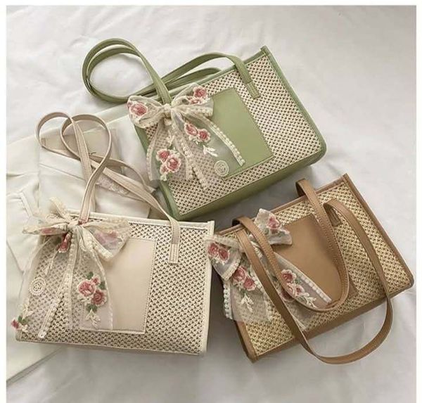 Cute woven Tote bag
