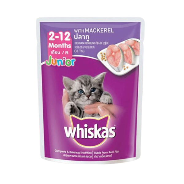 Whiskas Cat Food Pouch Junior Mackerel Falvor