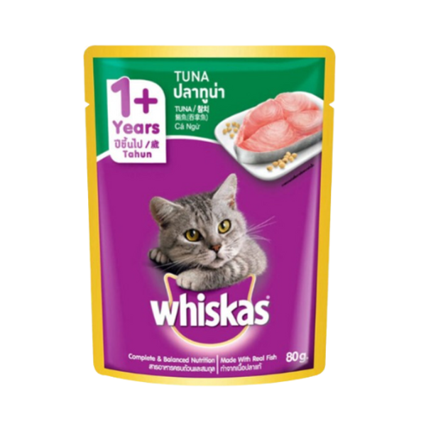 Whiskas Cat Food Pouch Tuna & Whit Fish Flavor
