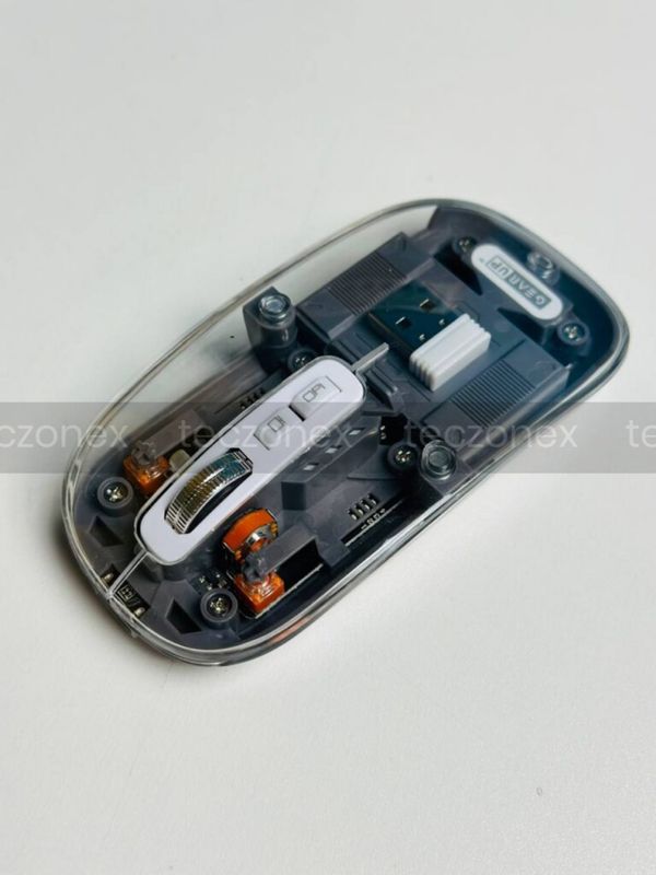 GearUP WM30 Transparent Crystal 2.4G + Bluetooth Magnetic Wireless Mouse