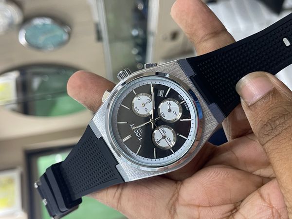 TISSOT PRX FIBER BLACK BELT BLACK DIAL