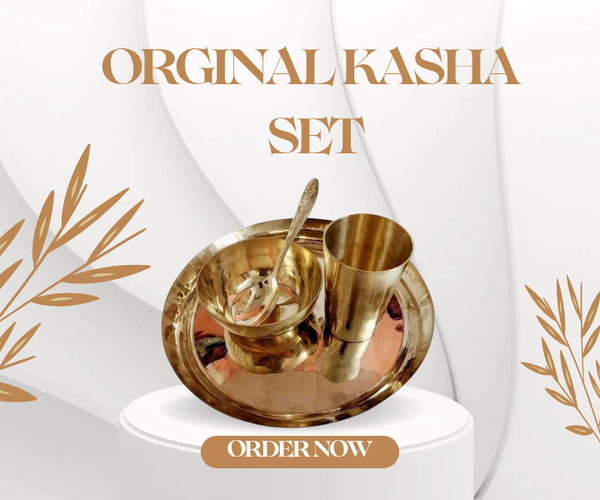 Original Kasar Plate, Kasar Plain Glass Kasar Bati Combo Set.
