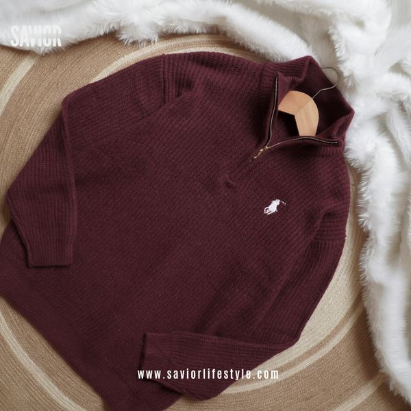 Deep Maroon - Soft Knit Sweater