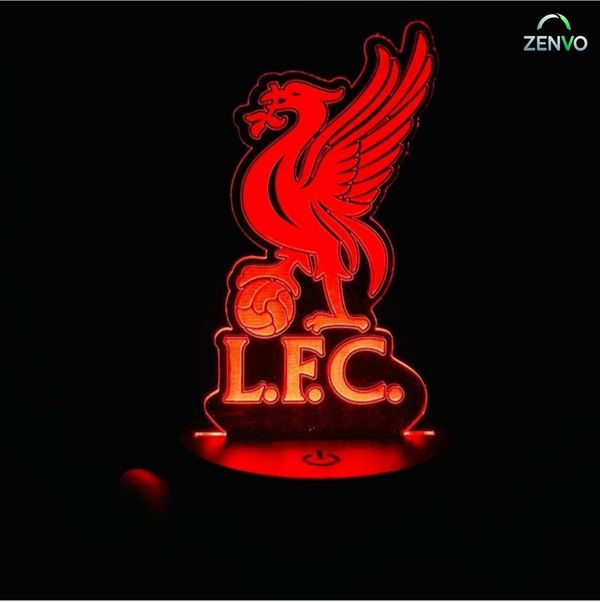 GearUP Acrylic Multicolor Night Lamp (Liverpool F.C.) Black