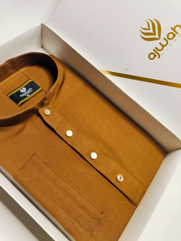 Ajwah Premium Rust Panjabi | Timeless Elegance for Every Occasion
