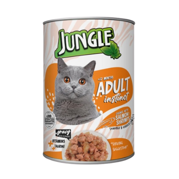 Jungle Adult Cat Food Can Salmon & Shrimp Flavor