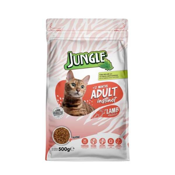 Jungle Adult Dry Cat Food Lamb Flavor