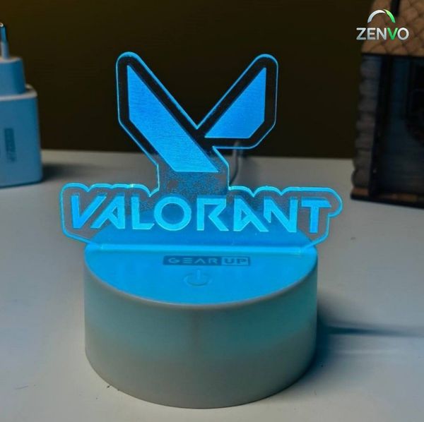 GearUP Acrylic Multicolor Night Lamp (VALORANT) – BLACK