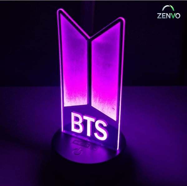 GearUP Acrylic Multicolor Night Lamp (BTS) – BLACK