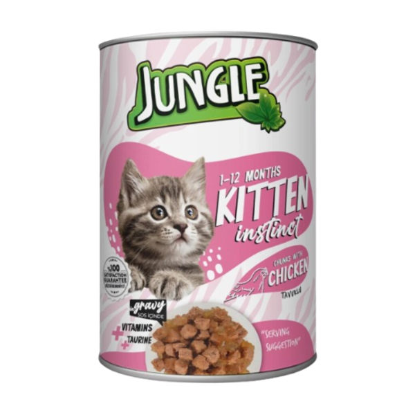 Jungle Kitten Cat Food Can Chicken Flavor