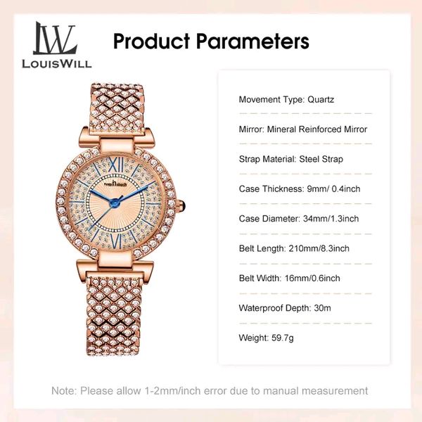 💥LouisWill Steel Strap Waterproof Wristwatch - Image 6