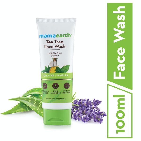Mamaearth Tea Tree Face Wash for Acne & Pimples – 100ml | - 70664