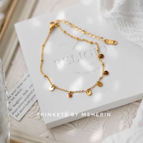 High quality gold plated anklet