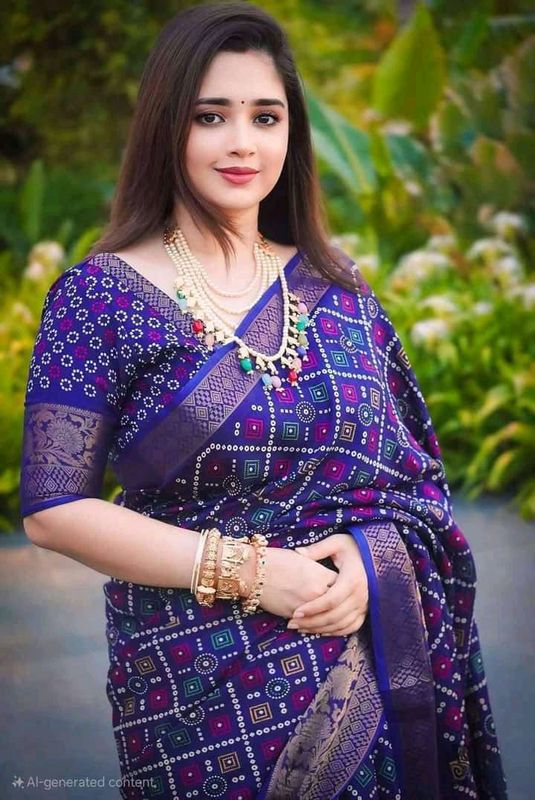 ভাইরাল পিওর সিল্ক বাটিক শাড়ীর সাথে ব্লাউজ পিস আছে