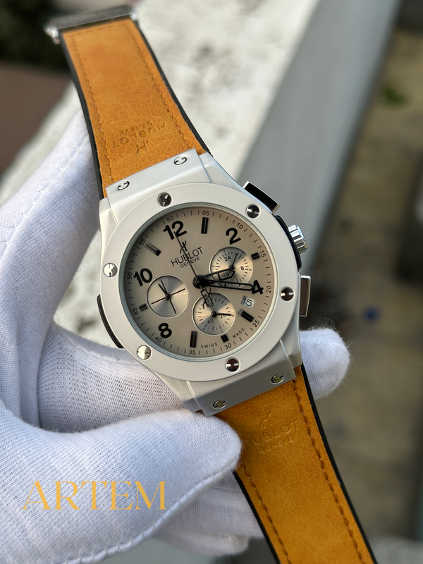 Hublot Geneve Chronograph Yellow strap AA