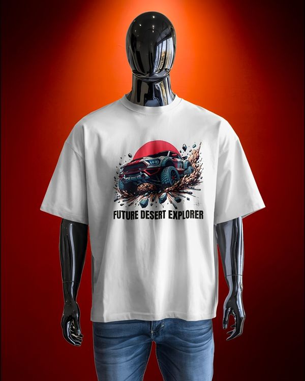 Future Desert Explorer - Premium Oversized Drop Shoulder T-shirt