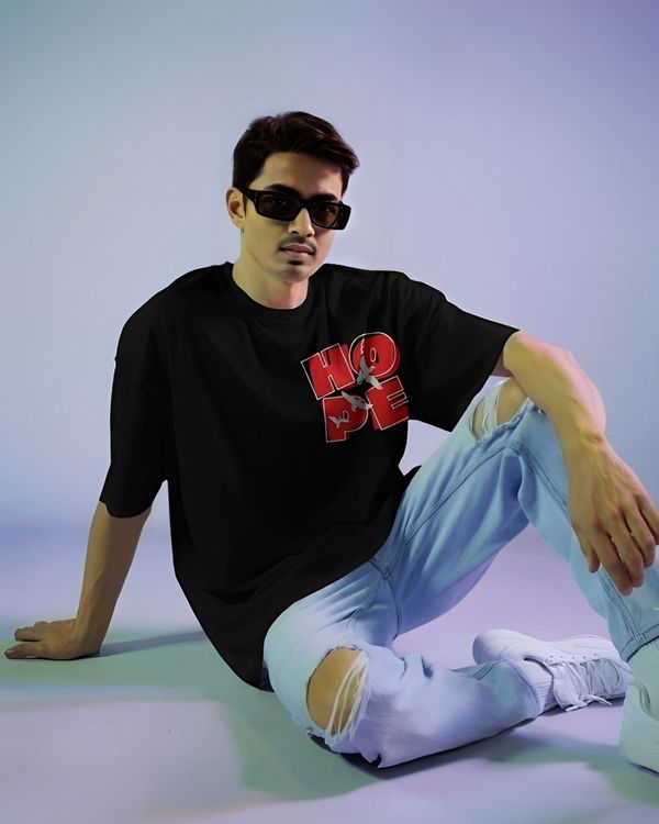 HOPE Flying Birds 🕊️ - Premium Oversized Drop Shoulder T-shirt