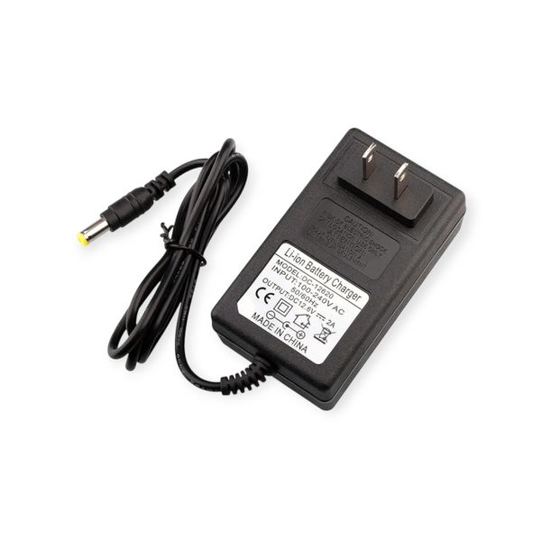 12.6V / 13V 2A Lithium-Ion Battery Charger Adapter | Auto-Cut Off | LED Indicator | 3S 18650 Smart Charger – Black