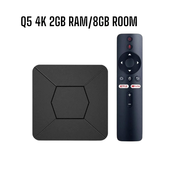 Q5 Android tv box 4k 2/8GB Voice Remote