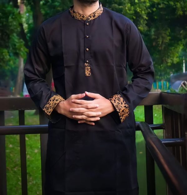 Most sold, Golden contrast Panjabi For men