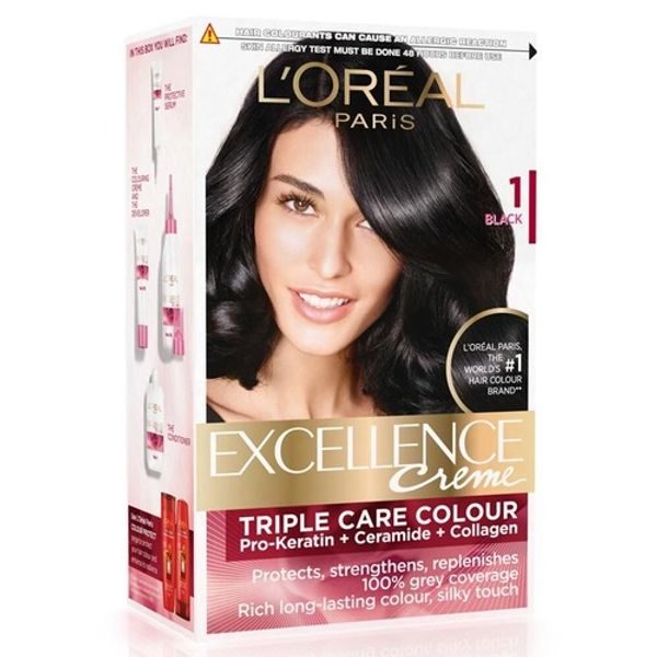 L'Oreal Excellence Triple Protection Color - Natural Darkest Black 1