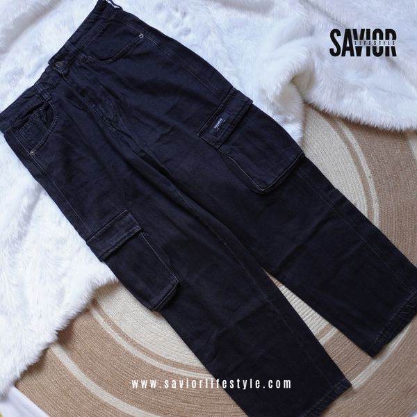 Black Color 6 Pocket Baggy Pant