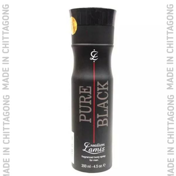 Lamis Creation Pure Black Body Spray for Men 200ml