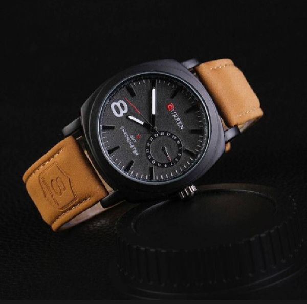 Black Analog Watch For Men