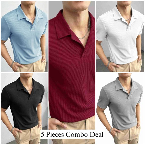 5 pieces Exclusive Combo Premium Cuban Polo 5001