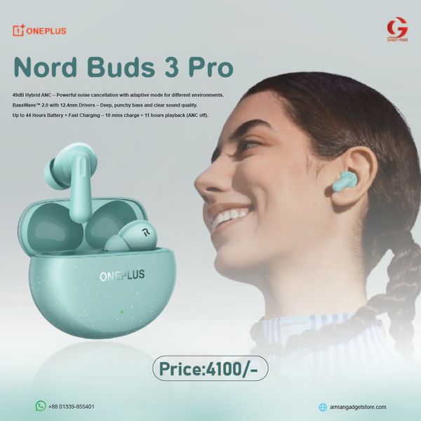 OnePlus Nord Buds 3 Pro – True Wireless Earbuds with ANC & BassWave