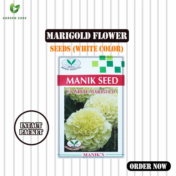 Marigold Flower (গাঁদা) Seeds (White Color)