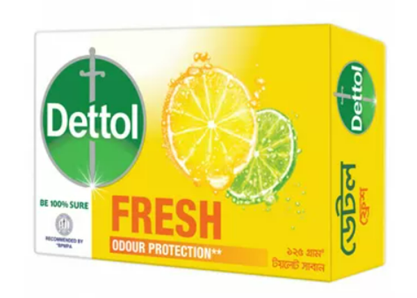 Dettol Soap Fresh Bathing Bar Soap With Odour Protection 125 gm