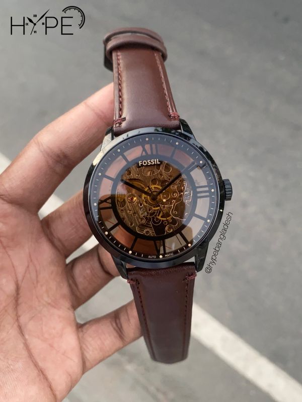 F0SSIL automatic mechanical leather belt watch